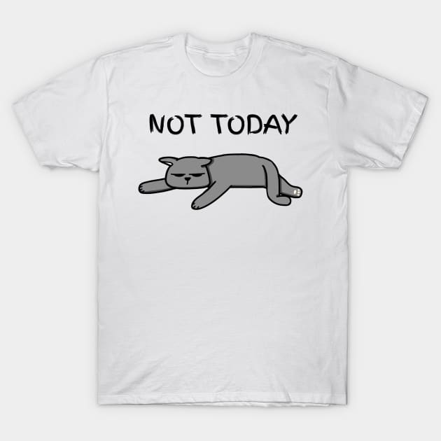 Not Today Cat T-Shirt by Aeriskate